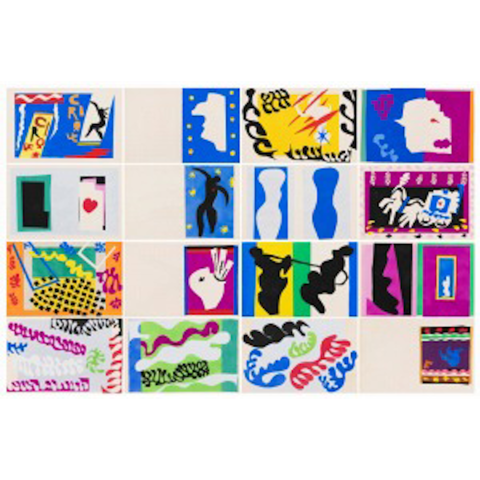 16 plates from the portfolio "Jazz" (Duthuit No. 22) by Henri Matisse