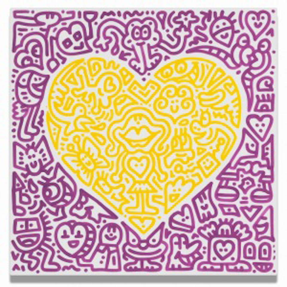 Hearts Yellow #1 by MR DOODLE