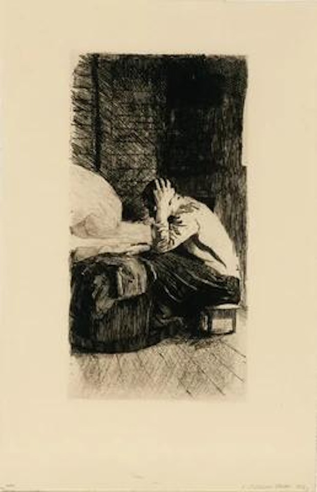 “Frau an der Wiege” by Kathe Kollwitz