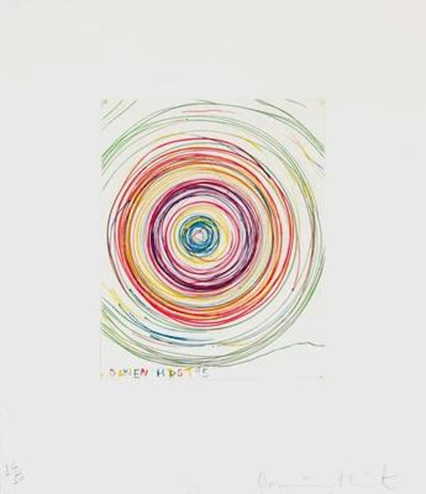 "Beautiful Exotic Stretching Etchy Spinning Void Etching" by Damien Hirst