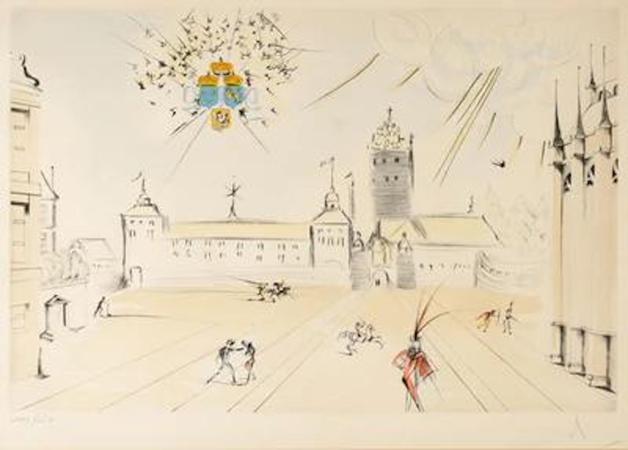 Stockholms Slott (Das Königliche Schloss in Stockholm) by Salvador Dali