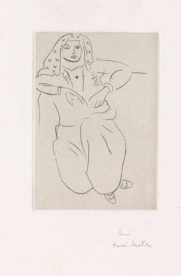 Orientale assise, Voile sur la Tête by Henri Matisse