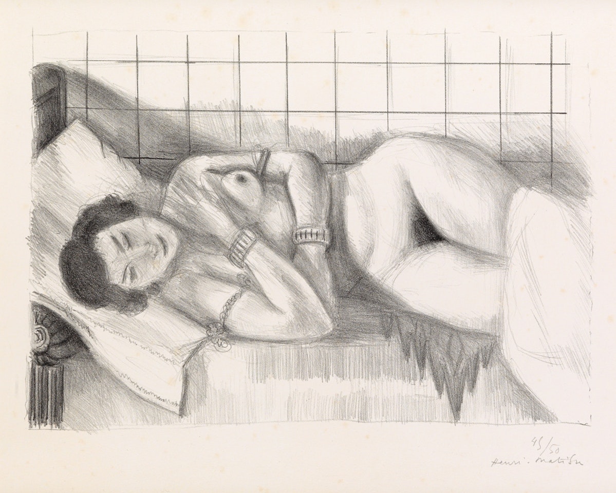 Figure endormie, châle sur les jambes by Henri Matisse