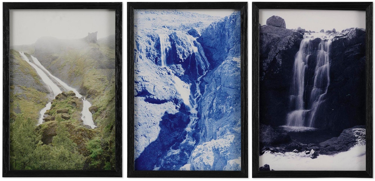 "Waterfall series"; Three parts from the "Waterfall series" by Olafur Eliasson