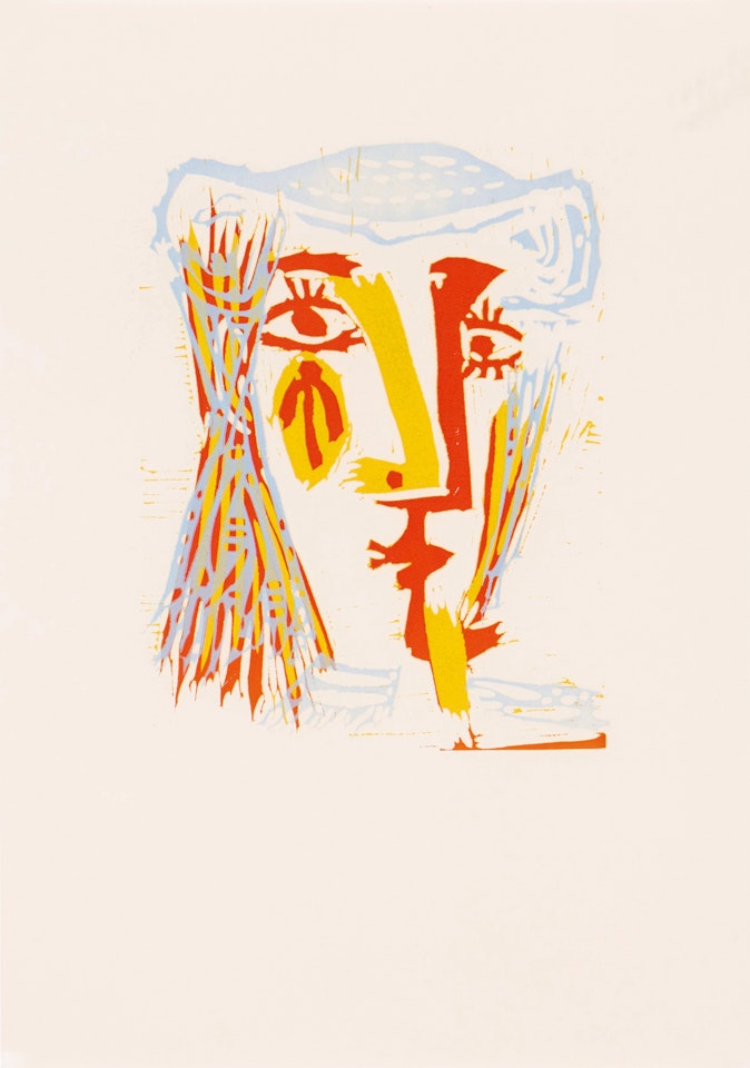 Femme au chapeau de paille bleue (not in Bloch; Baer 1282) by Pablo Picasso