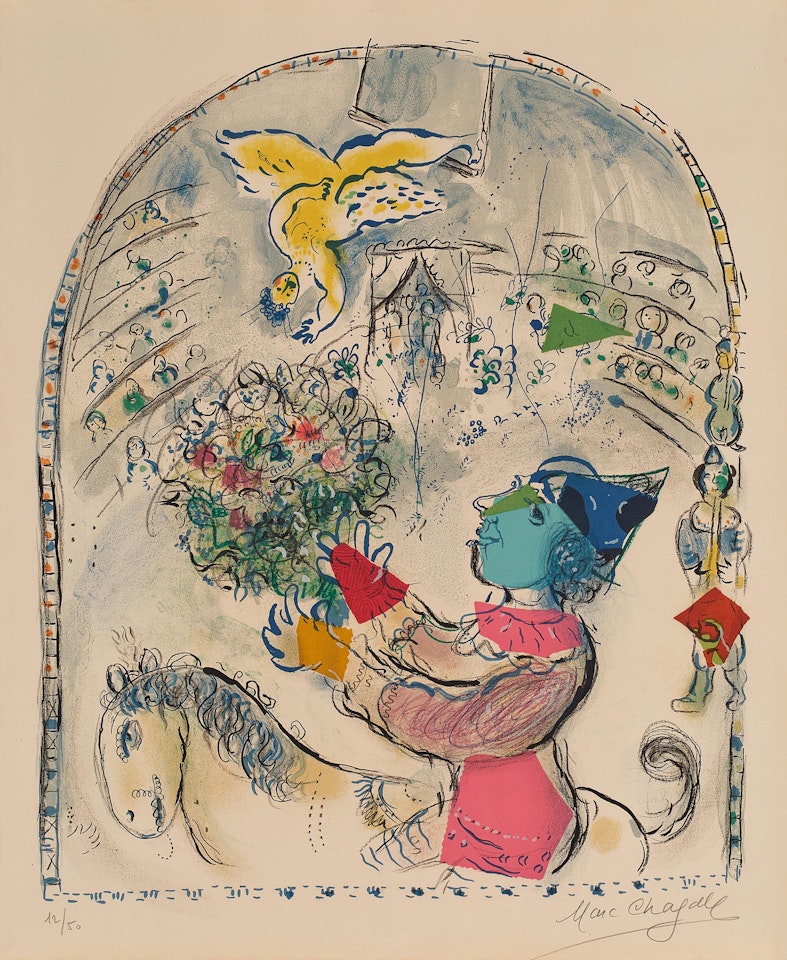 Le Cirque à l"ange (Mourlot 543) by Marc Chagall