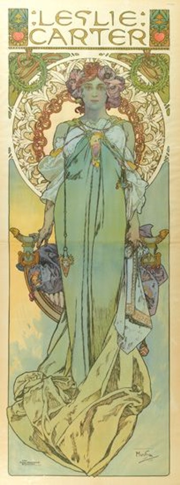 Leslie Carter by Alphonse Mucha