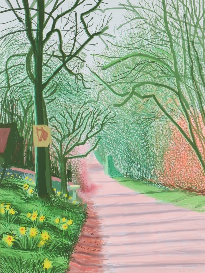 The Arrival of Spring in Woldgate, East Yorkshire in 2011 (twenty eleven) - 25 March by David Hockney