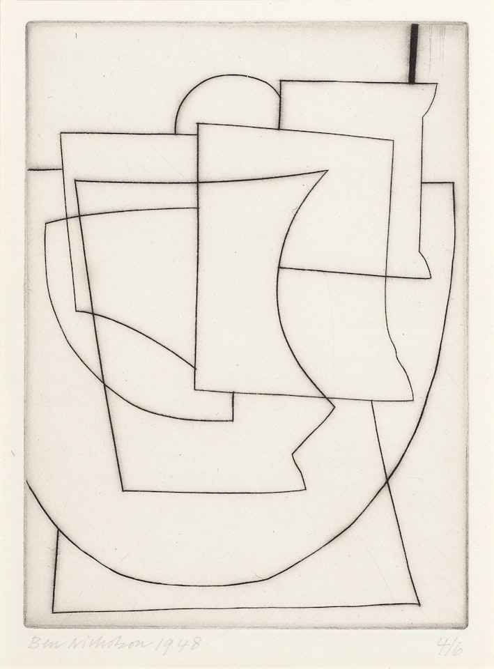Jug & 2 Mugs by Ben Nicholson, O.M.