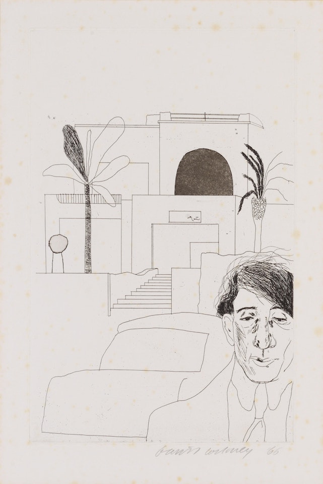Portrait of Cavafy II, from Illustrations for Fourteen Poems from CP Cavafy by David Hockney