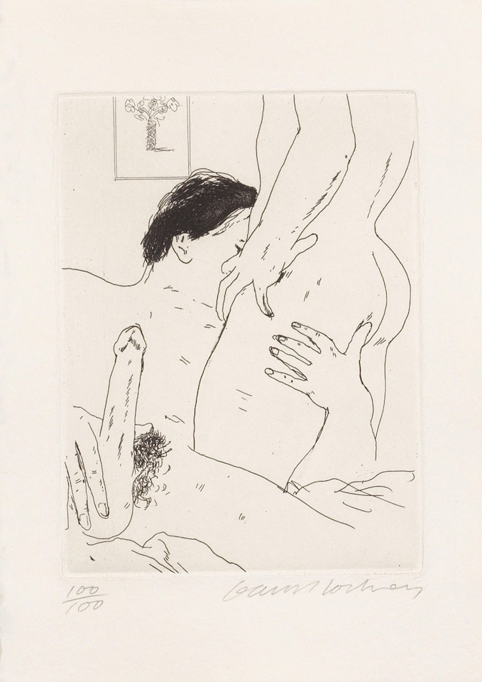 An Erotic Etching, from The Erotic Arts by David Hockney