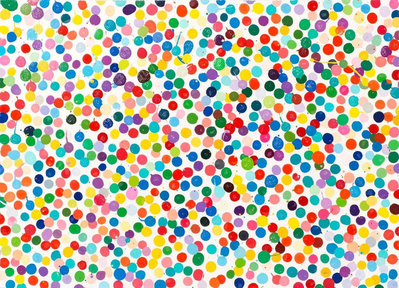 Poured up him., from The Currency by Damien Hirst
