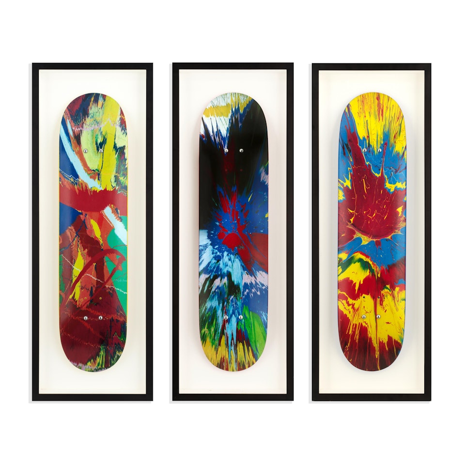 Spin Skateboard Triptych, from Damien Hirst for Supreme by Damien Hirst