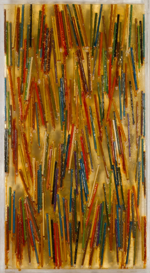 Accumulation de crayons de couleurs by Arman