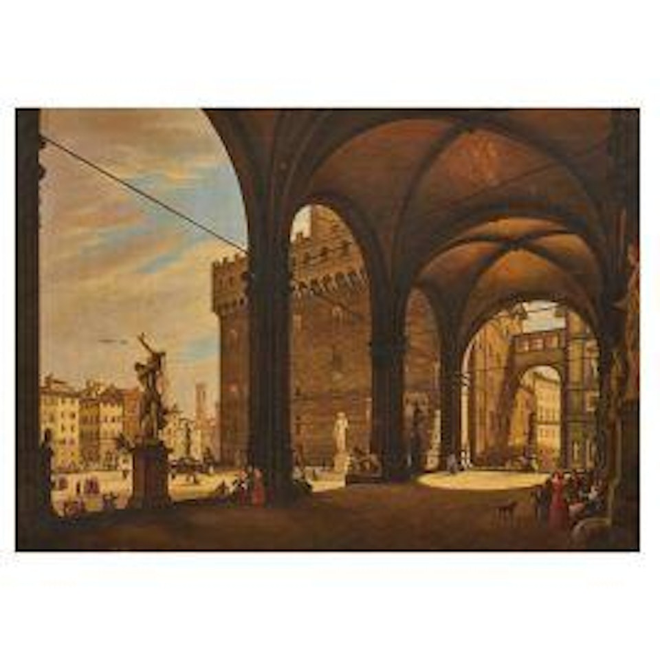 VIEW OF THE LOGGIA DEI LANZI by Giuseppe Gherardi
