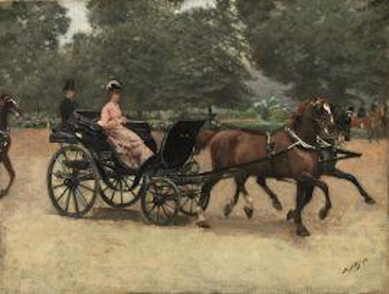 DRIVING TO THE BOIS by Giuseppe de Nittis