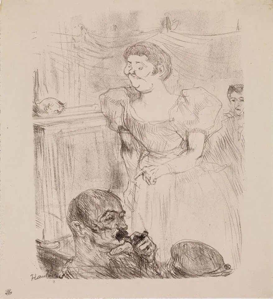 BY TI FELLOW (ANGLAISE AU CAFÉ-CONCERT) by Henri de Toulouse-Lautrec
