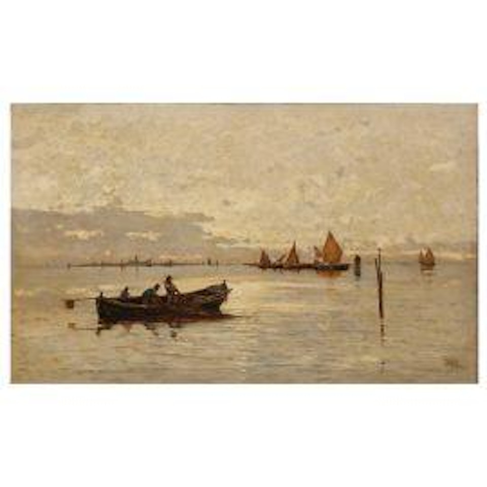 FISHERMEN (CHIOGGIA LAGOON) by Guglielmo Ciardi