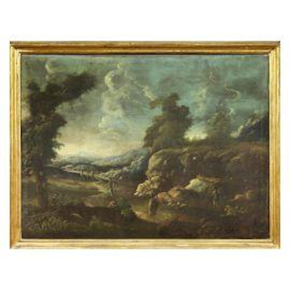 PAESAGGIO CON FIGURE by Venetian School