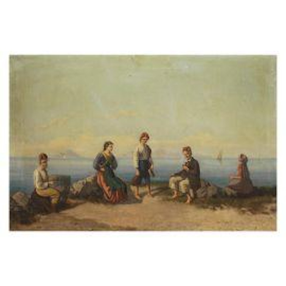 FISHERMEN ON THE BEACH by Neapolitan School