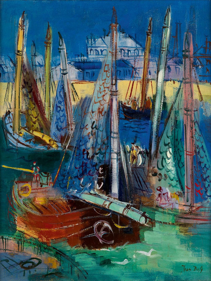 Bateax á voile au Havre by Jean Dufy