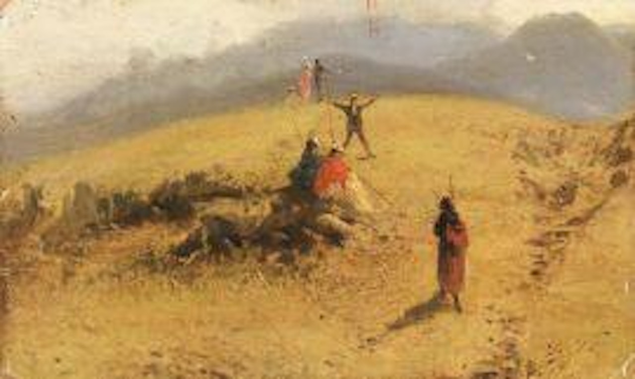 Excursion on Vesuvius by Giuseppe de Nittis