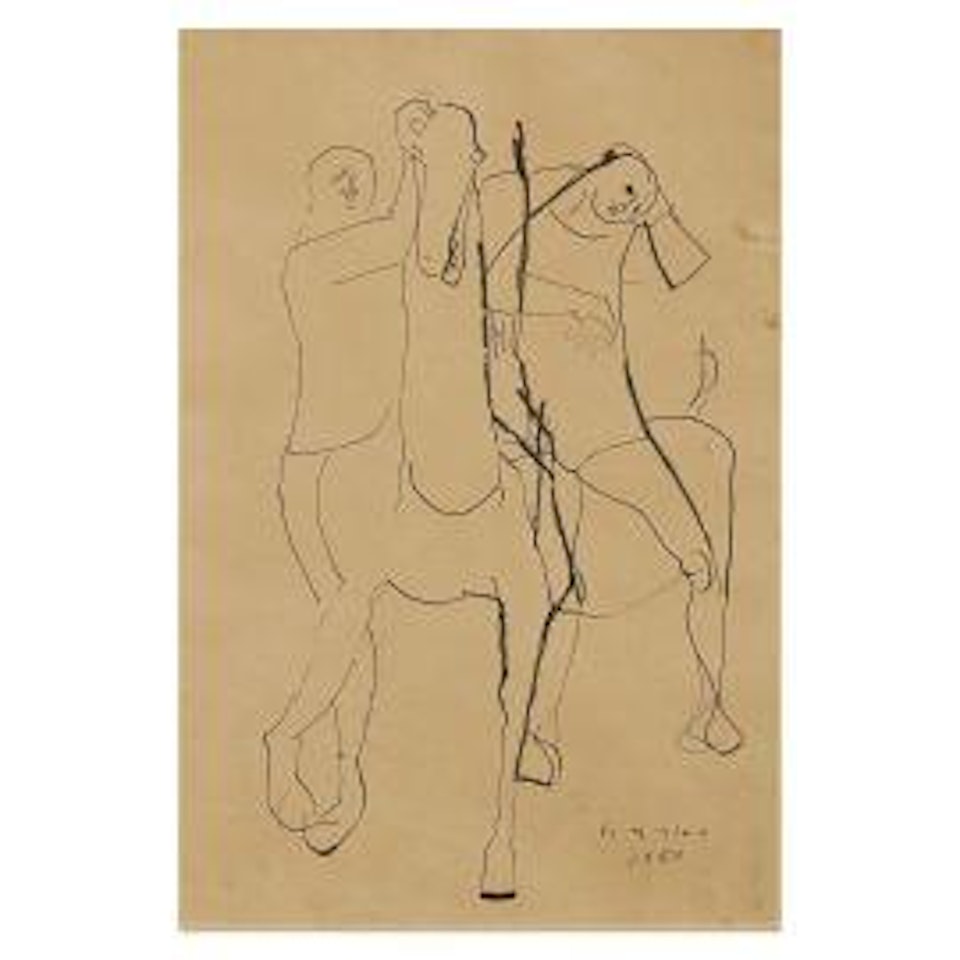 Jugglers and Horse by Marino Marini