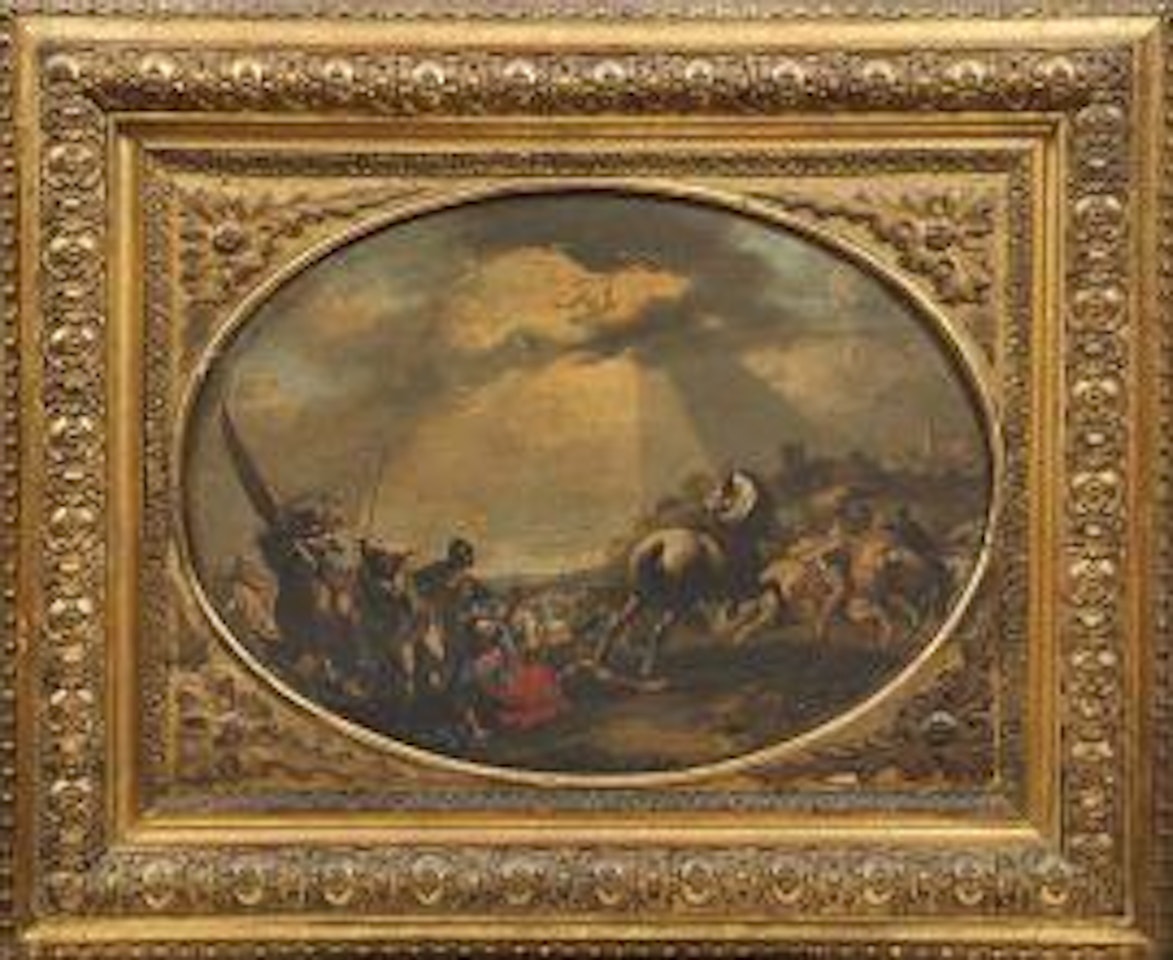 THE CROSSING OF THE RED SEA THE CONVERSION OF SAUL; a pair of paintings by Neapolitan School
