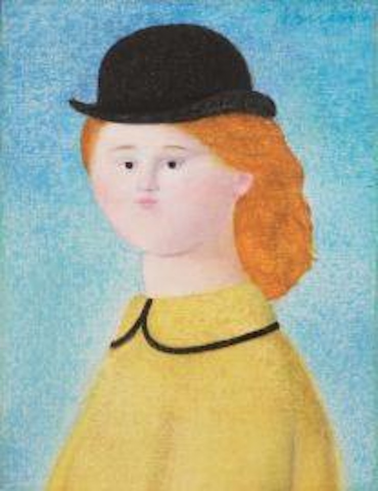 Feminine figure with bowler hat by Antonio Bueno