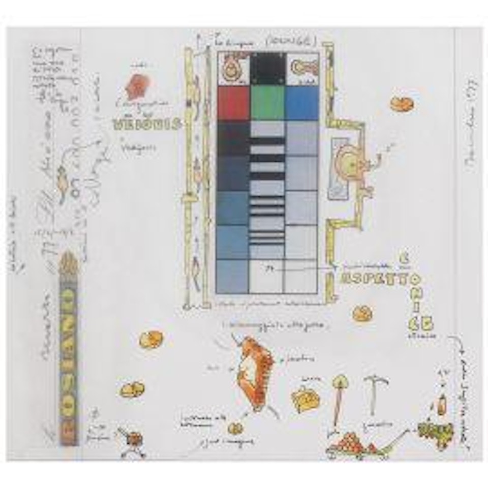 Tutto è pronto al secondo piano1977 by Gianfranco Baruchello