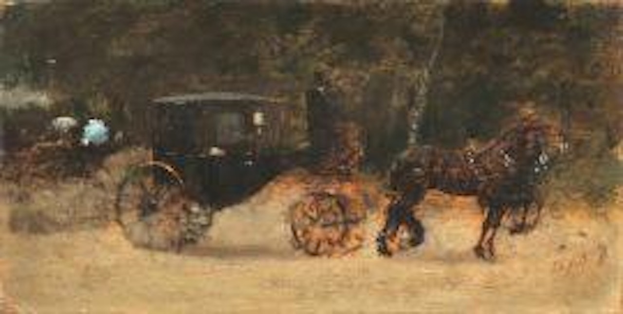 CARRIAGE PARKING or THE CLOSED CAR by Giuseppe de Nittis