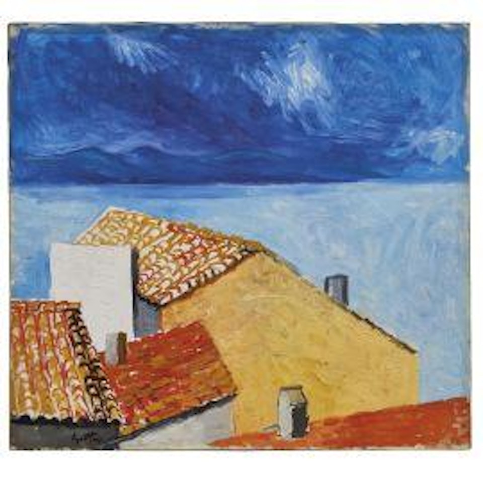 Houses by the sea in Sicily by Renato Guttuso