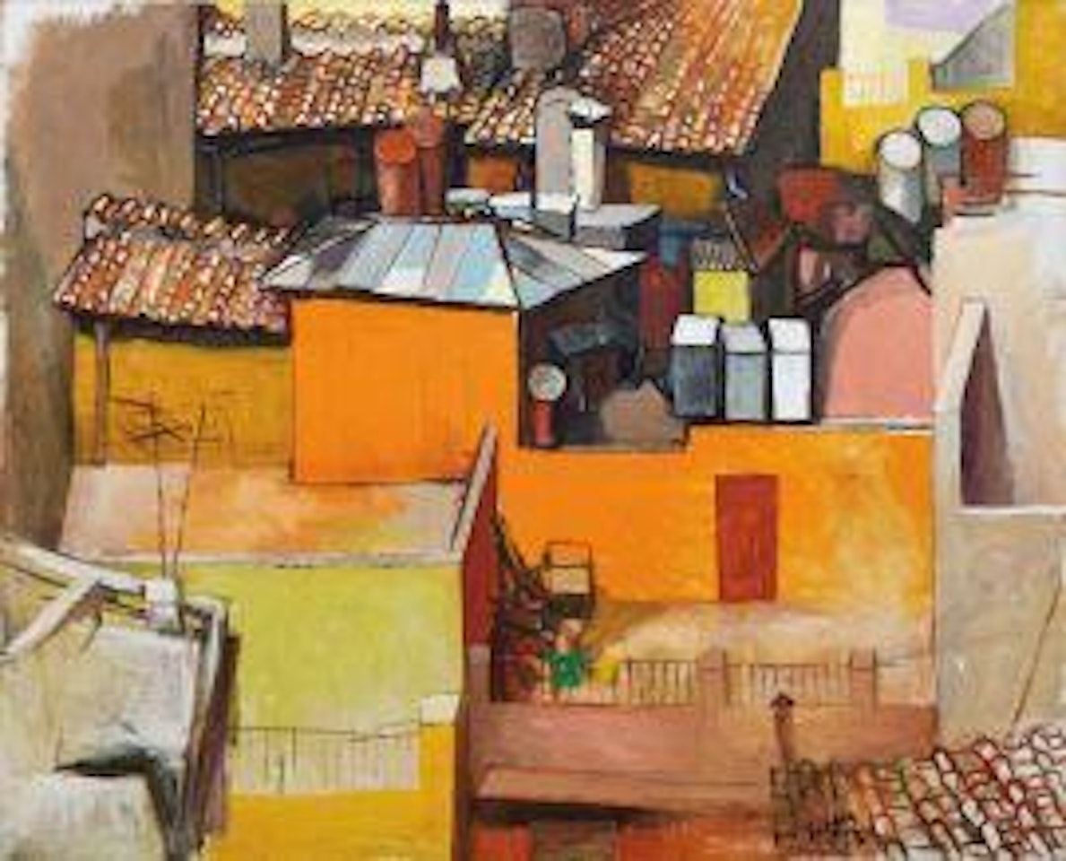 Roofs of Via Leonina by Renato Guttuso