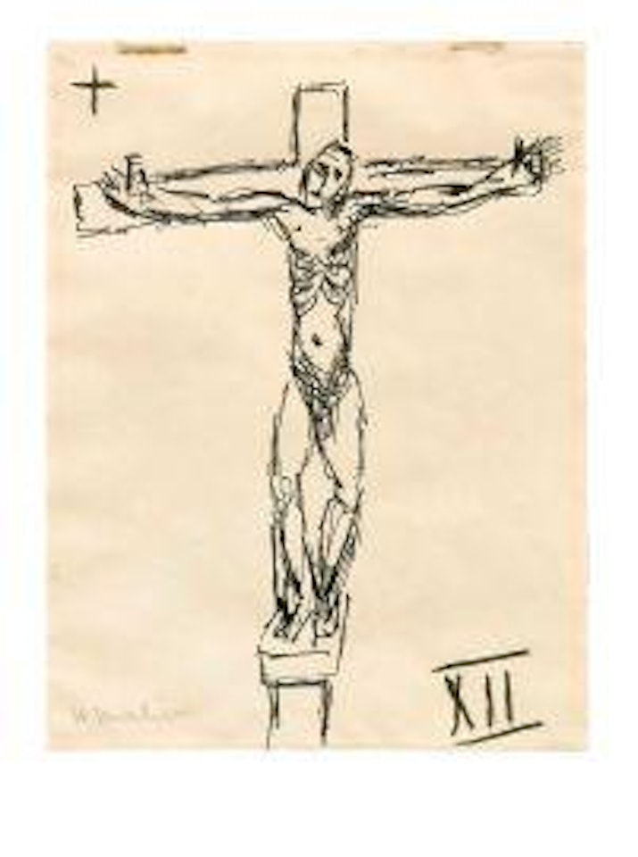 LE CHRIST EN CROIX, ÉTUDE POUR LA DOUZIÈME STATION DE LE CHEMIN DE CROIX by Henri Matisse