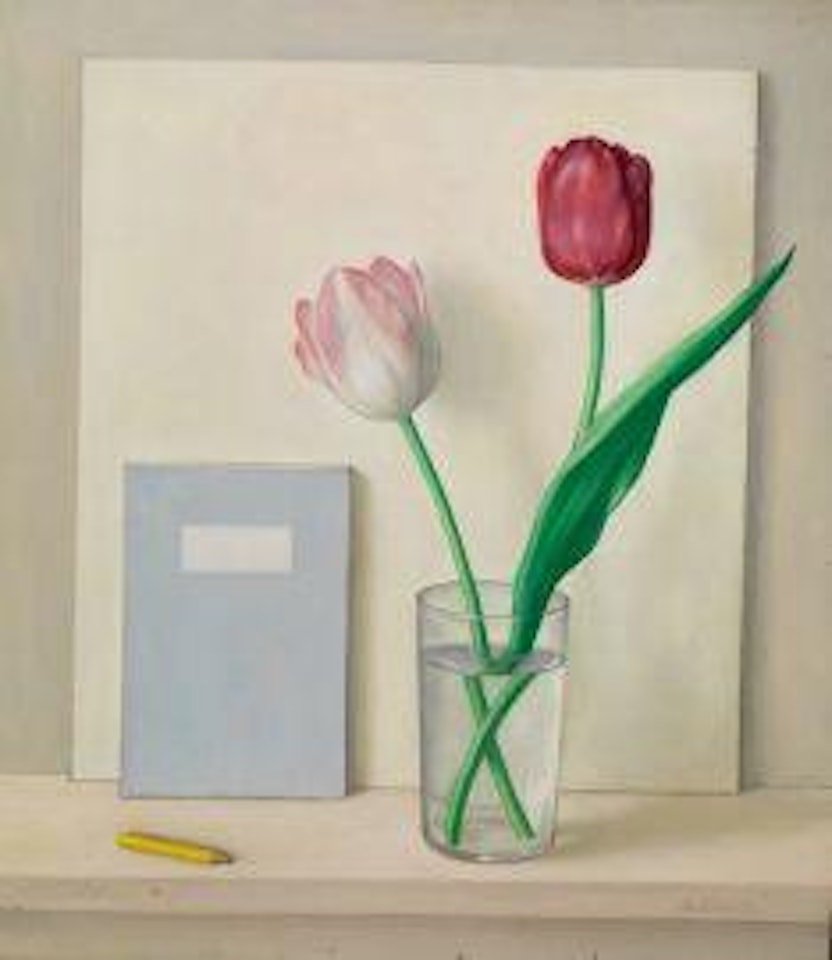 Still life with tulips by Antonio Bueno