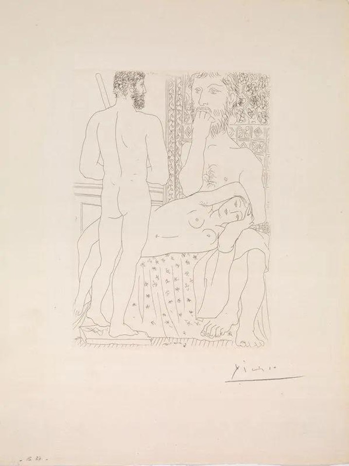 SCULPTEUR, MOD COUCHÉ ET SCULPTURE by Pablo Picasso