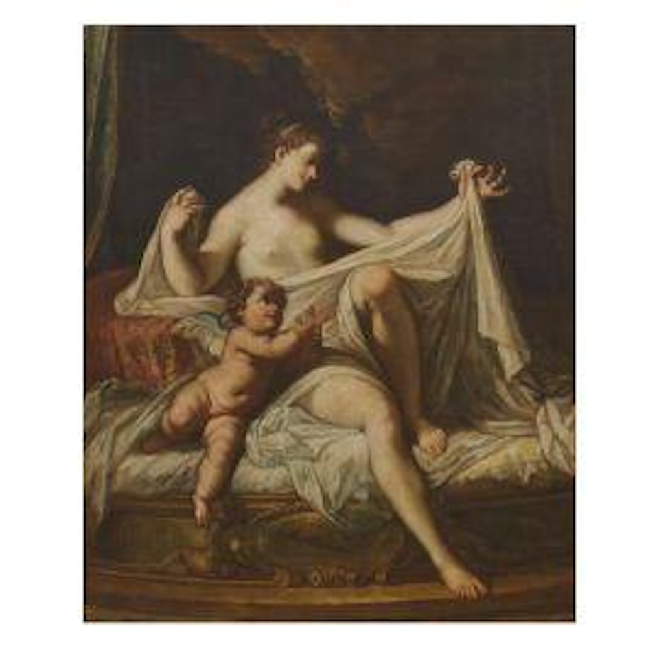 DANAE WITH CUPID COLLECTING THE GOLDEN RAIN by Venetian School