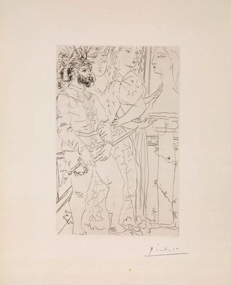 TROIS ACTEURS by Pablo Picasso