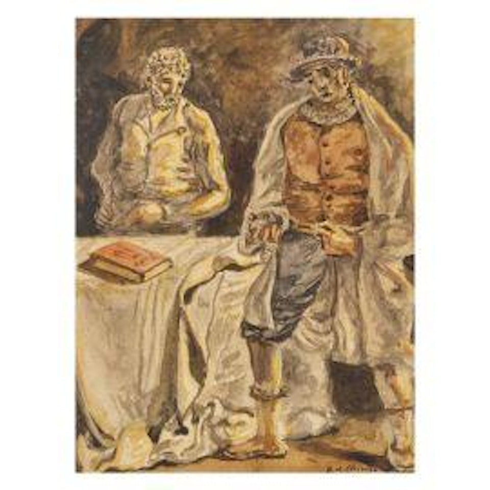 Illustration for "La via di Colombo" by M. Bontempelli by Giorgio de Chirico