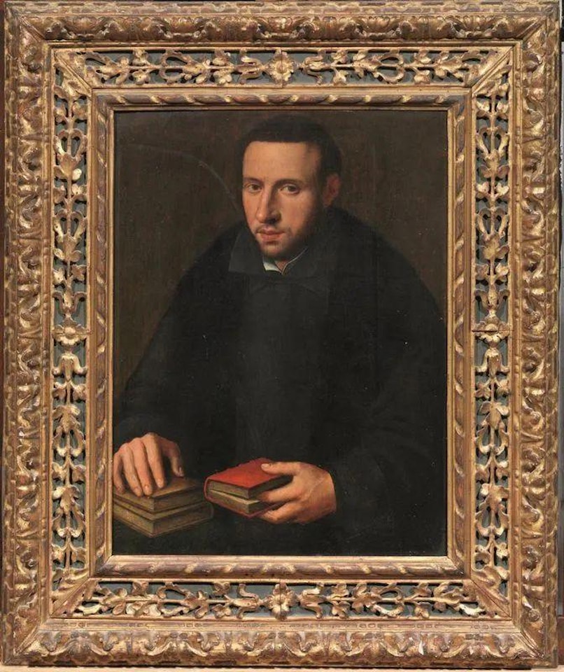 PORTRAIT OF MAN WITH RED BOOK by Dutch School