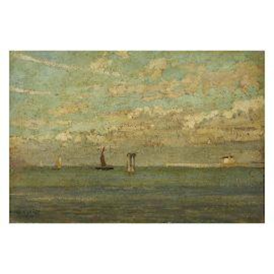VIEW OF THE VENETIAN LAGOON by Guglielmo Ciardi