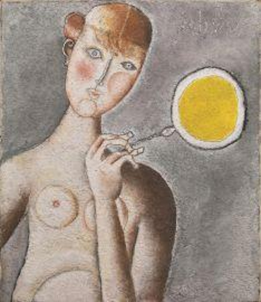 Ragazza con ventaglio N.1 by Franco Gentilini