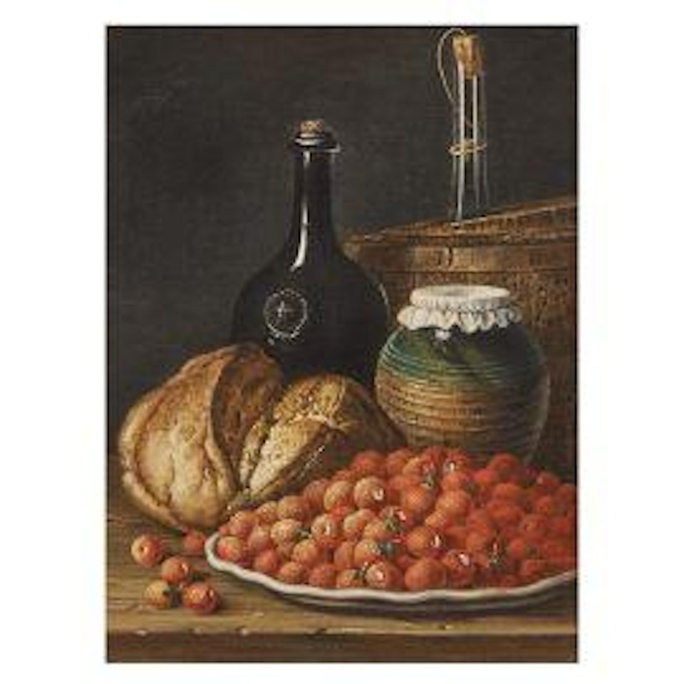 STILL LIFE WITH STRAWBERRIES by Spanish School