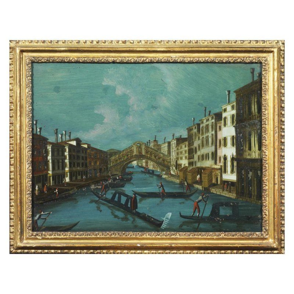 VIEW OF RIALTO BRIDGE by Venetian School
