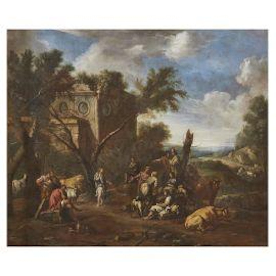 LANDSCAPE WITH GIUSEPPE AND HIS BROTHERS by BOLOGNESE SCHOOL