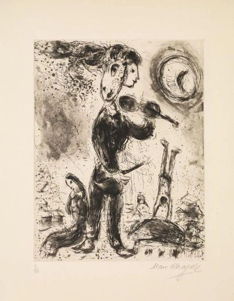 THE AMOREUX VIOLINISTS by Marc Chagall