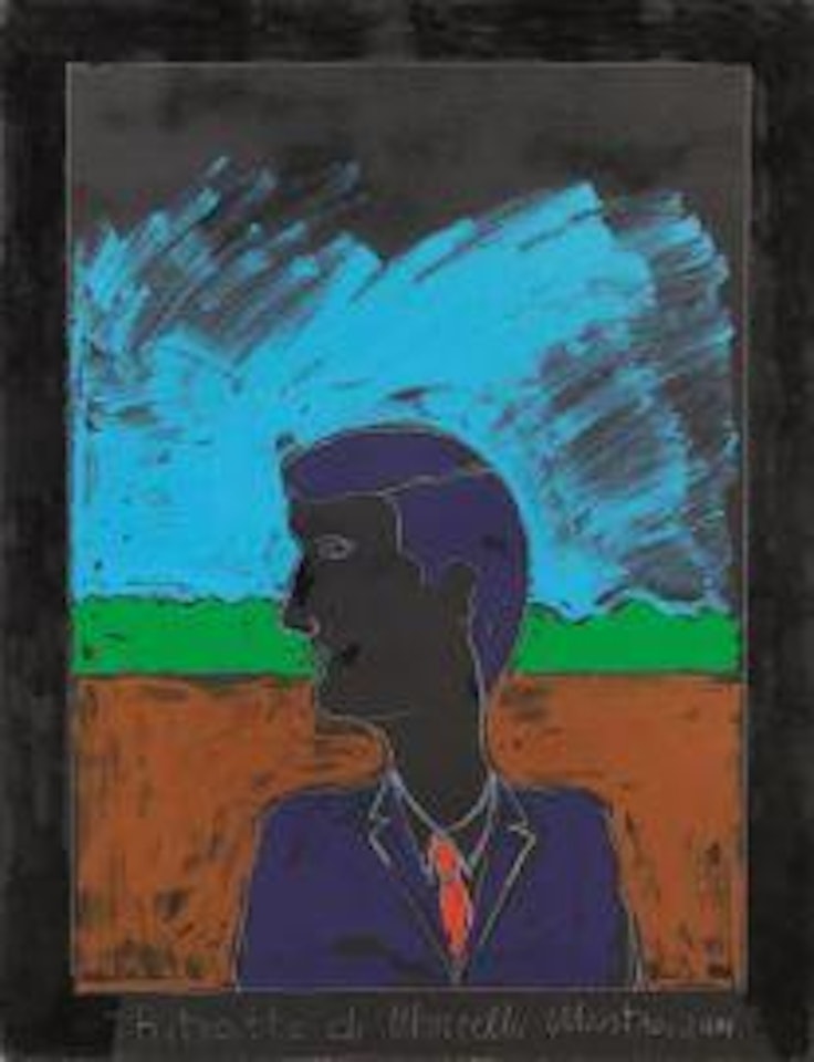 Portrait of Marcello Mastroianni by Tano Festa