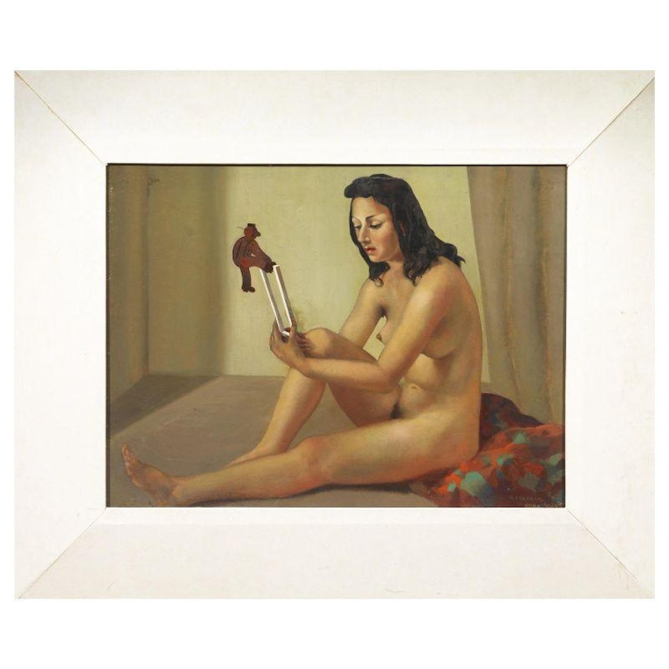 NUDE OF A SITTING WOMAN by Roman School
