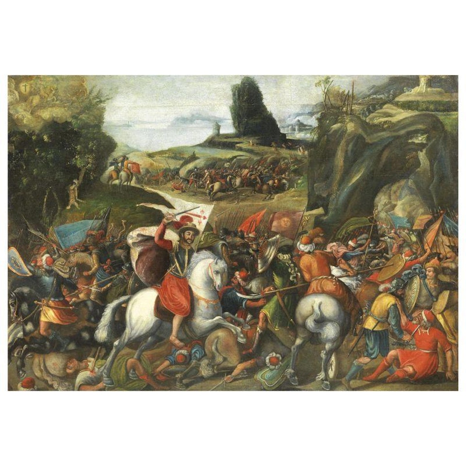 BATTLE SCENE by Spanish School