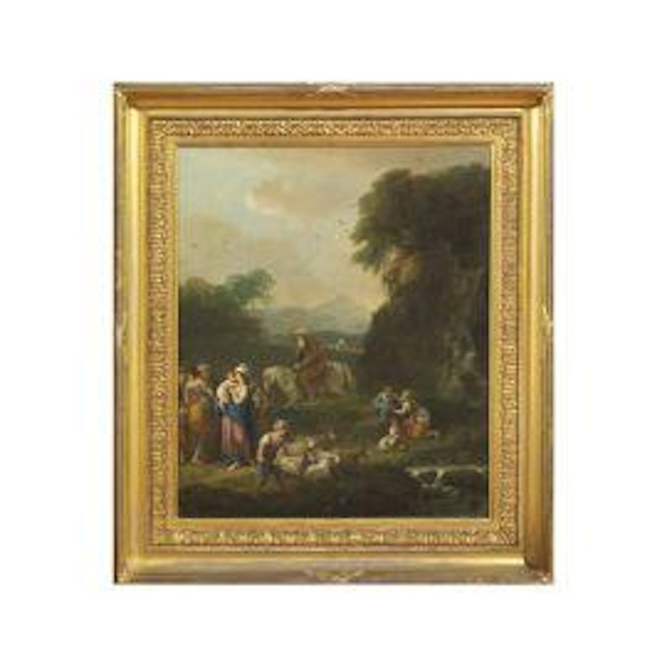 LANDSCAPE WITH SHEEPHERDS AND HERD by Venetian School
